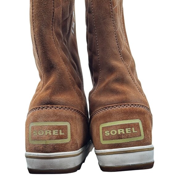 Sorel "Glazy" Boots Women’s US 11 Tan Waterproof Suede Faux-Fur Lined Boots - Picture 15 of 15